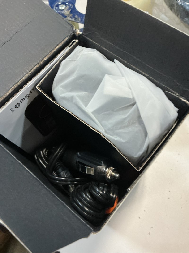 Condition photo showing Good Condition for tire inflator portable air compressor, 150psi cordless tire pump, 12v dc & battery dual power, air pump for car tires, motorcycle, bike, ball, with led light, valentine gifts for men black