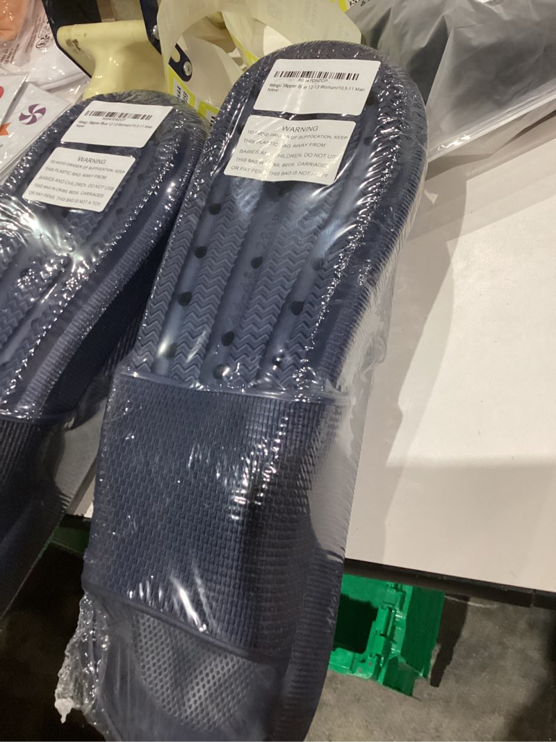 Wingu Pillow Slippers for Women and Men - Non-Slip EVA Shower Sandals | Thick 1.77-Inch Sole Slides for Indoor & Outdoor | Cloud Comfort, Quick-Dry, Lightweight House Shoes 4-5.5 Women/3-4 Men Navy Blue