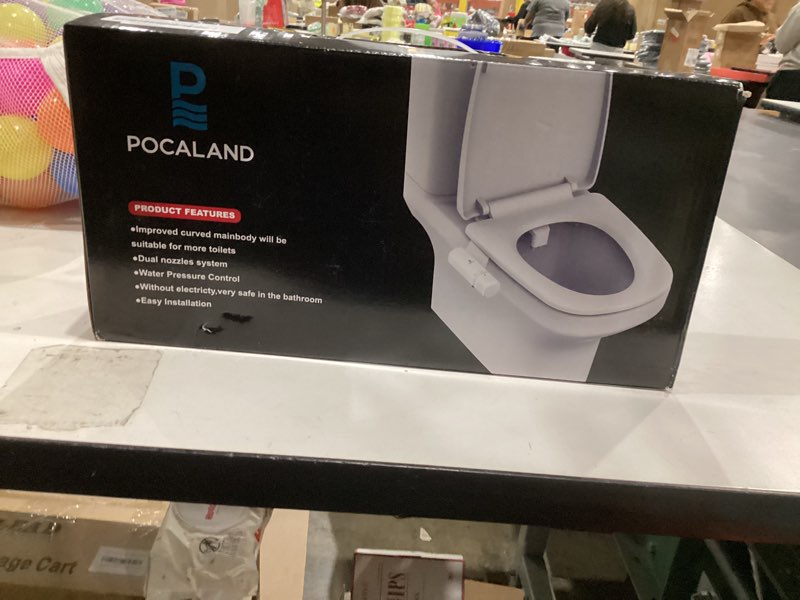 Condition photo showing New/Like New for Ultra-Slim Bidet Attachment, Posterior&Feminine Wash-(Retractable Dual Nozzles), Non-Electric Bidet Attachment for Toilet Seat, Adjustable Fresh Cold Water Pressure, Stainless Steel Inlet (White)
