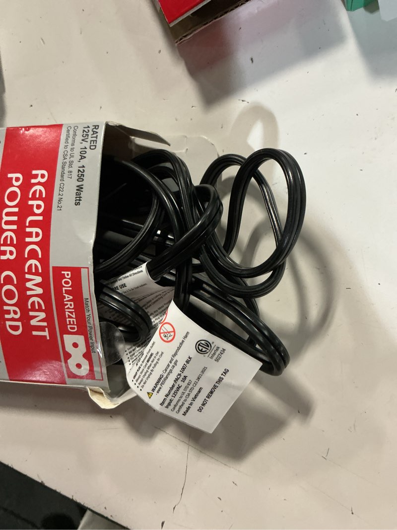 Condition photo showing Good Condition for xtreme 10-ft replacement polarized power cord, works with vizio, hisense tvs, and comcast