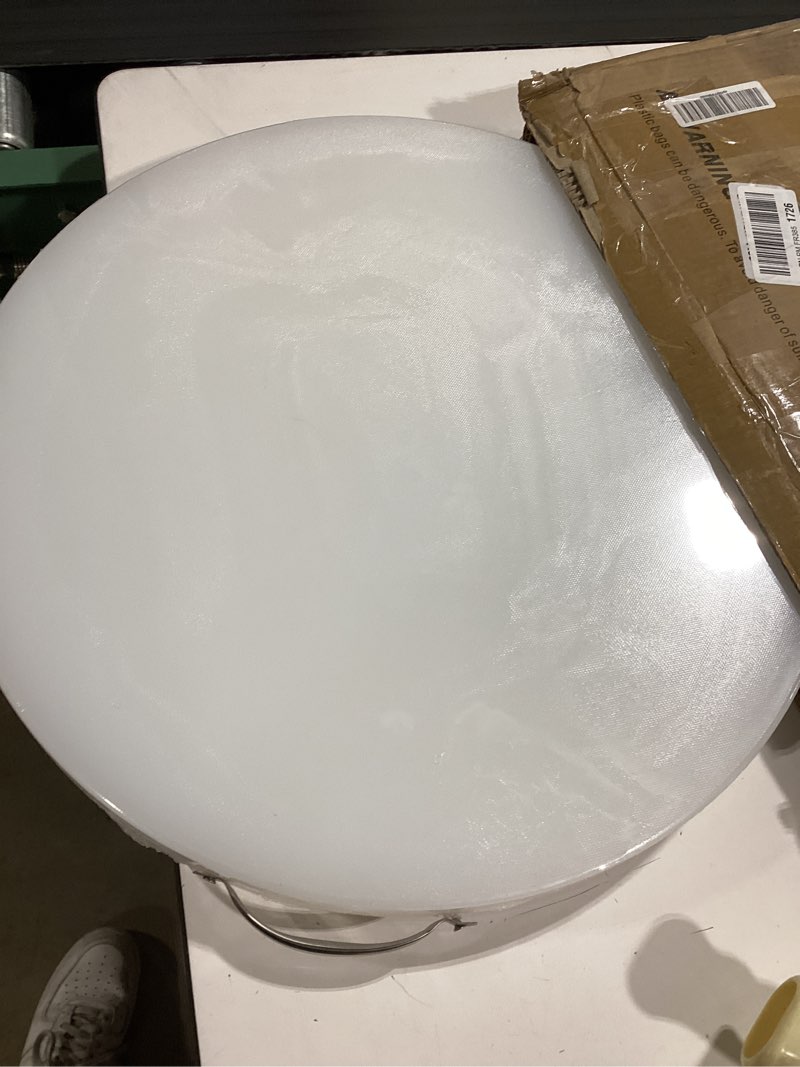 Condition photo showing Good Condition for 18.9'' round plastic cutting board, 2'' extra thick commercial-grade pe butcher board for meat & bon