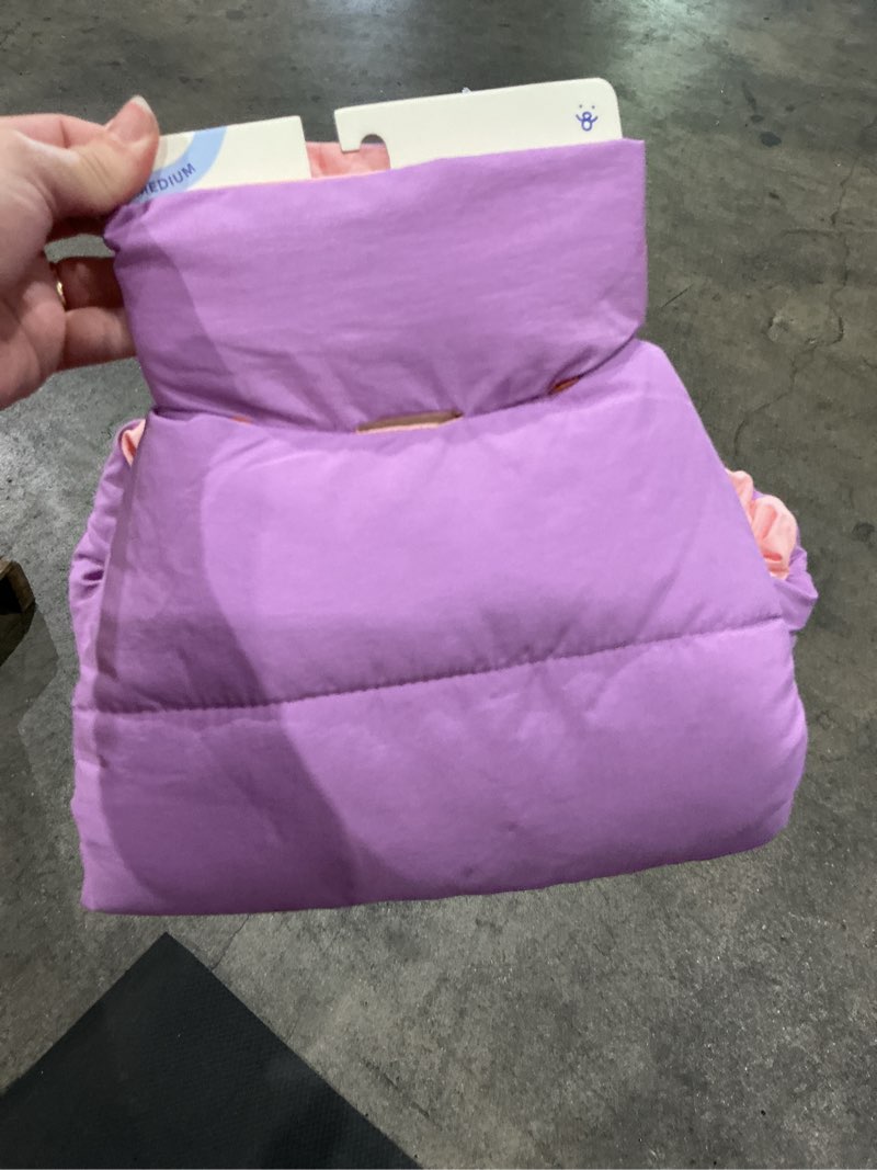 Condition photo showing Good Condition for oodles purple quilted puffer bubble hem fall dog jacket, medium