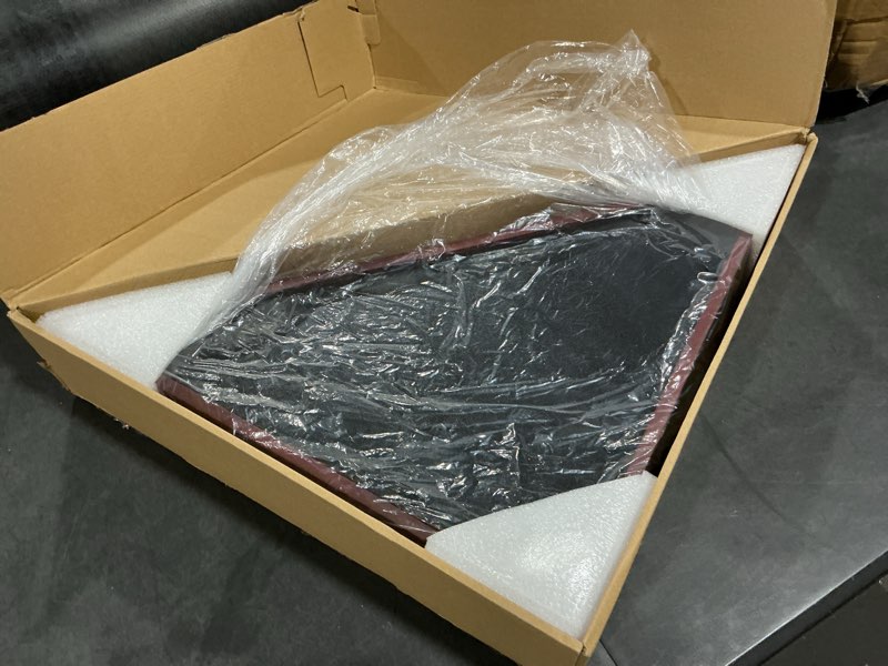 Condition photo showing New/Like New for Glass Front Flag Display Case for Burial Flag - Wall Mounted 9.5 X 5 Feet Flag Box for American Veteran Flag and Folded Flag Display - Ideal for Honoring Military Service (Mahogany)