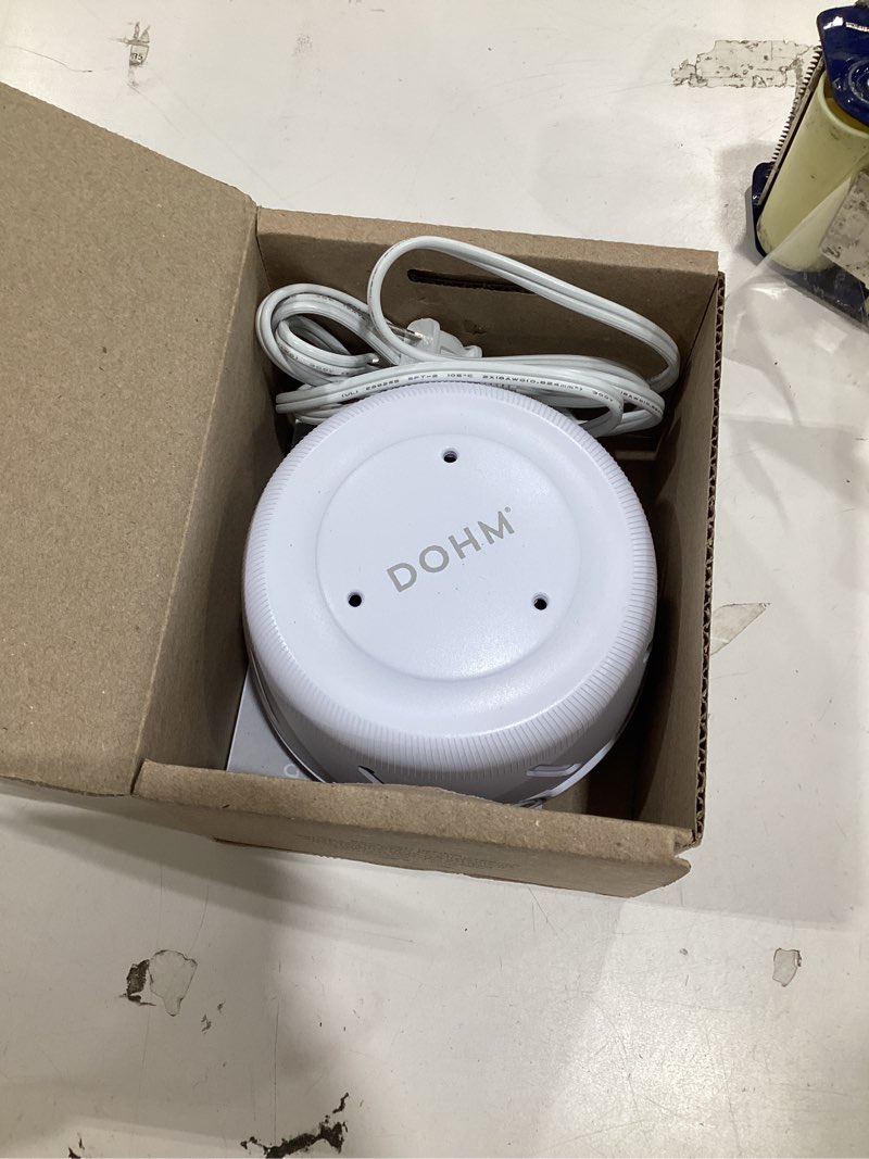 Condition photo showing As Is for yogasleep dohm uno white noise sound machine, real fan inside for non-looping white noise, sleep aid, office privacy & meditation for adults & baby, registry gift (white) white pack of 1