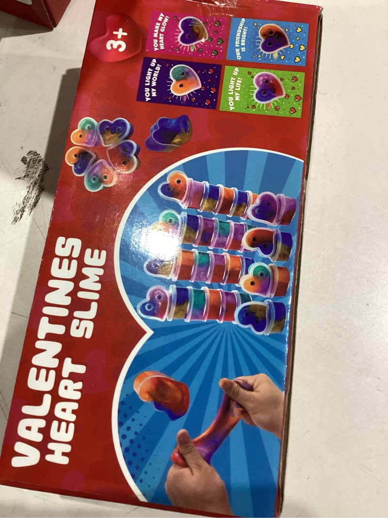 Condition photo showing Good Condition for ZICZLI 28 Packs Valentines Galaxy Slime Party Favors for Kids, Galaxy Hearts Slime Stress Relief Fid