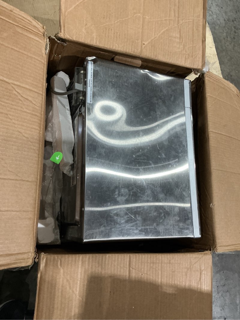 Condition photo showing As Is for winco commercial-grade microwave with touch controls, 1,000 w, .9 cubic feet .9 cubic feet 1,000 w (touch)