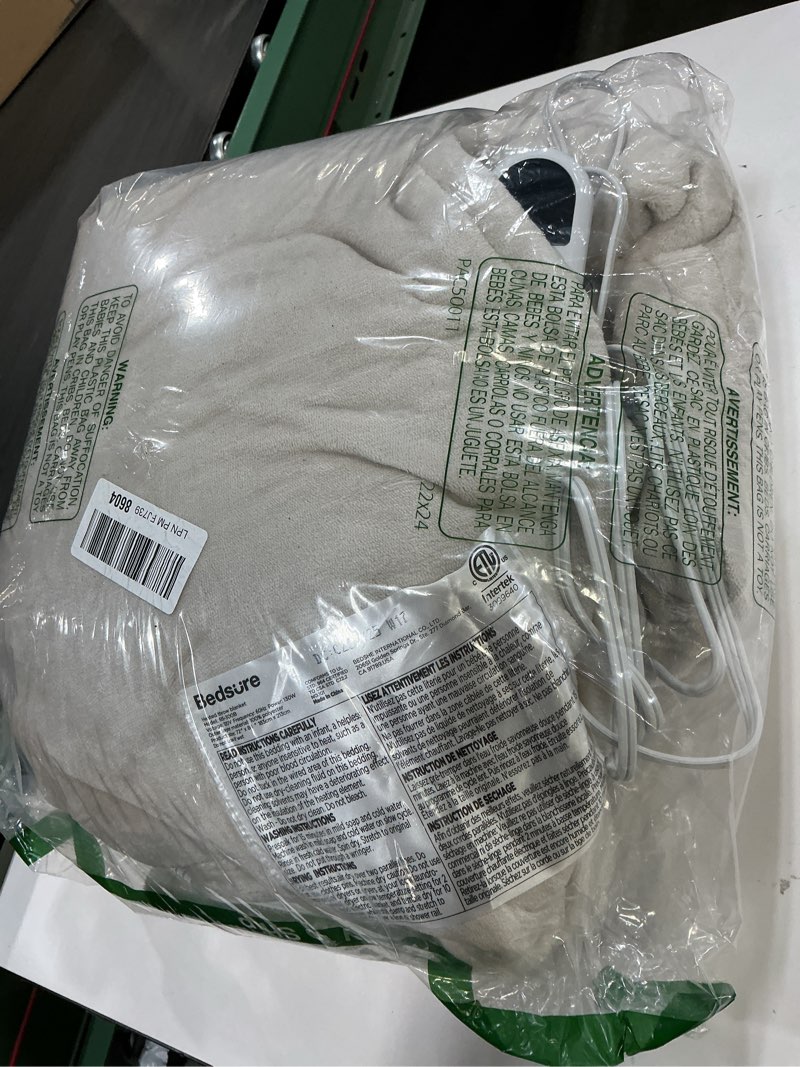 Condition photo showing As Is for Bedsure Electric Blanket Full Size - Soft Flannel Heated Blanket, Fast Heating with 10 Time Settings & 6 Heat Settings, Warm Gift for Grandma (72x84 inches, Cream) 02 - Cream Full