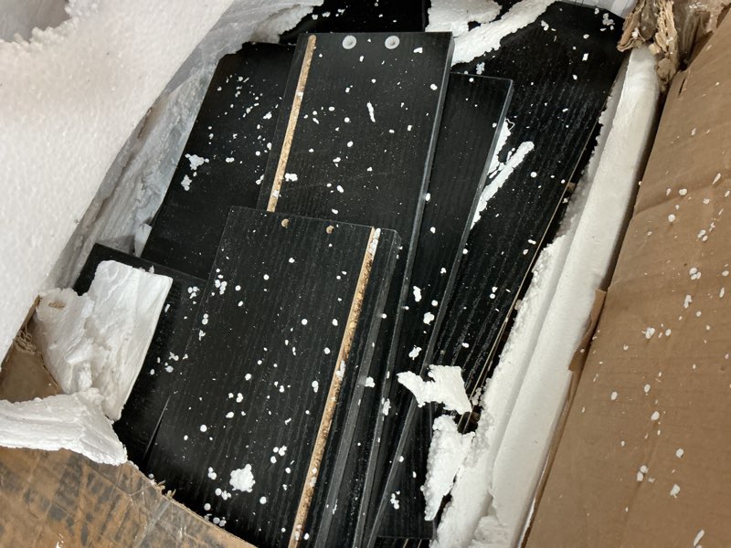 Condition photo showing As Is for PAG Mail Sorter Organizer, Wood Literature Organizer, Student Mailbox for Classroom, Desktop Bill Paper Organizer for Office Home School, 38 Compartments, Black&White Black&white 38 Compartments