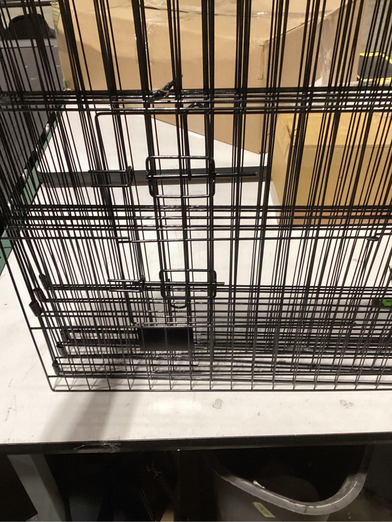 Condition photo showing Good Condition for PJYuCien Dog Playpen - Metal Foldable Dog Exercise Pen, Pet Fence Puppy Crate Kennel Indoor Outdoor with 8 Panels 24”H & Bottom Pad for Small Medium Pets Black 24''H Playpen+Bottom Pad