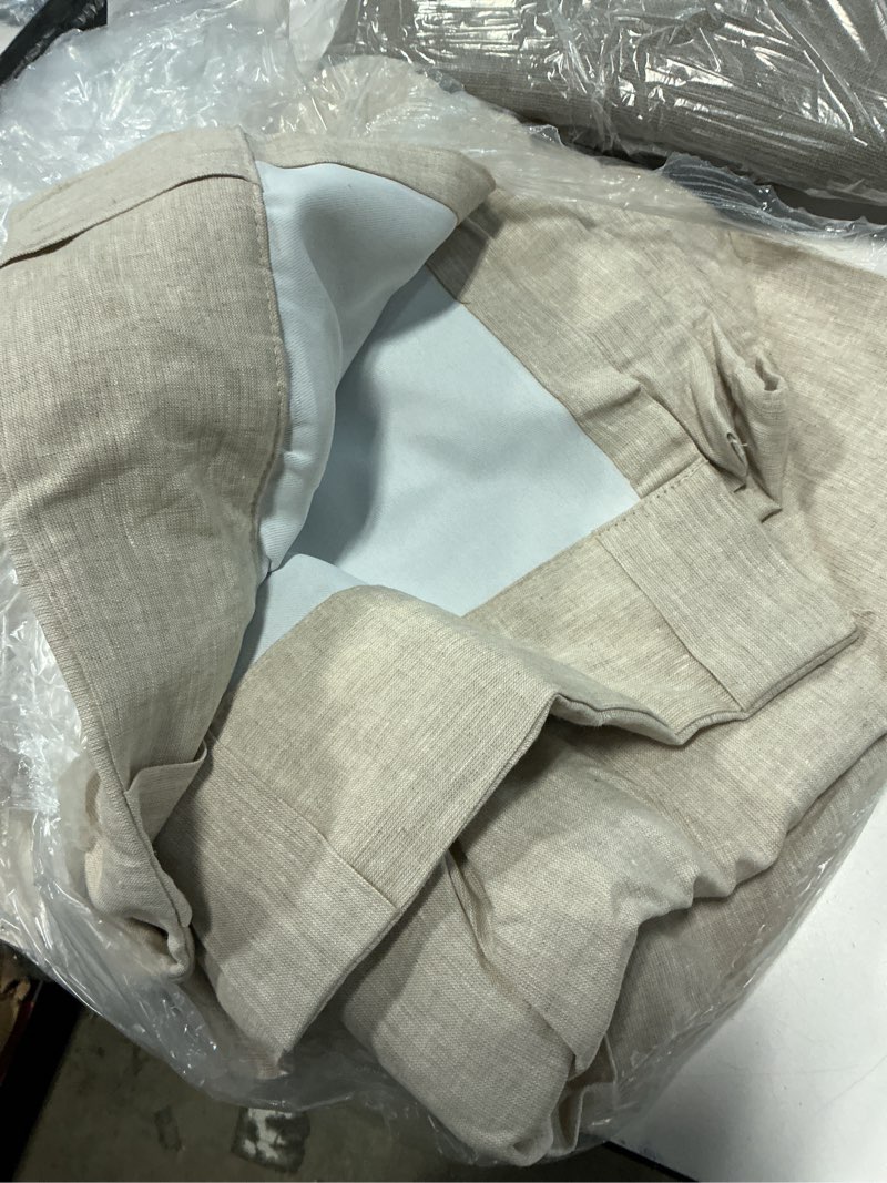 Condition photo showing Good Condition for european linen room darkening curtain, 48x120, flax