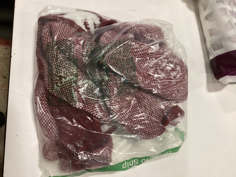 Condition photo showing As Is for Sattiyrch Knit Christmas Tree Skirt,Luxury Cable Knitted Thick Rustic Xmas Tree Decoration (Red 3D, 36")