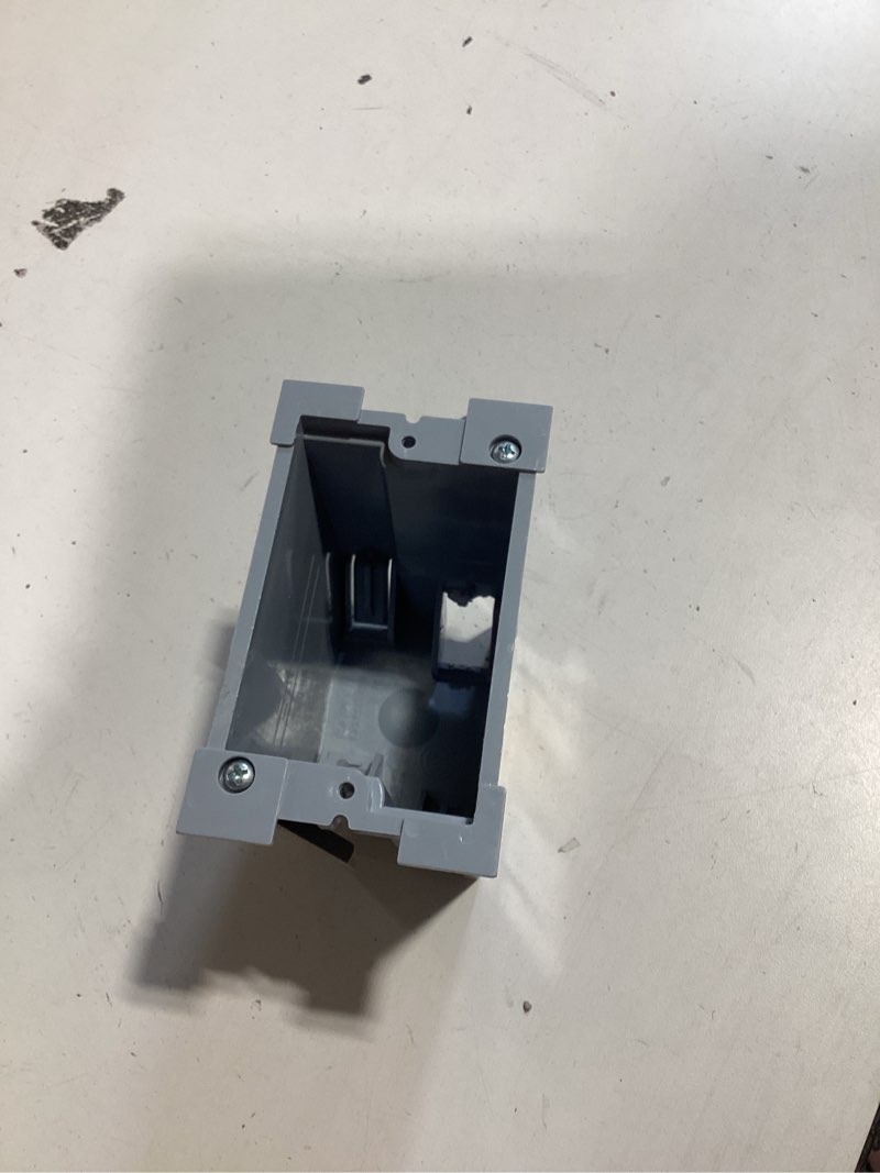 Condition photo showing As Is for gardner bender 1 -gang pvc old work switch/outlet electrical box