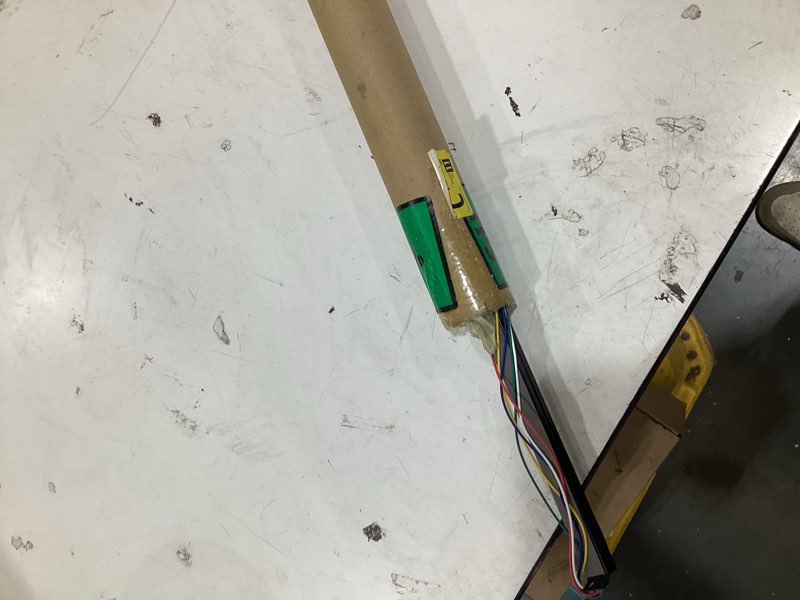 Condition photo showing As Is for 60 inch tailgate light bar, aluminum frame triple row led tailgate light strip for truck, pickup,trailer with full function red brake white reverse amber turn signal double flash light 60" rigid triple row - amber turn