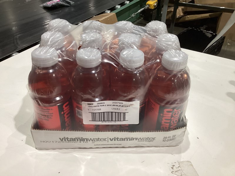 Condition photo showing New/Like New for vitaminwater Power-C Dragonfruit Nutrient Enhanced Flavored Water Beverage, 20 fl oz Bottles, 12 Pack Power-C Dragonfruit 20 fl oz (Pack of 12)