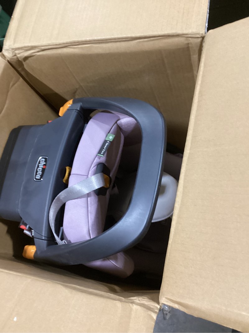 Condition photo showing Good Condition for Chicco KeyFit Max ClearTex Infant Car Seat and Base, Rear-Facing Seat for Infants 4-30 lbs., Infant Head and Body Support, Compatible with Chicco Strollers, Baby Travel Gear | Lupine/Purple Lupine KeyFit Max