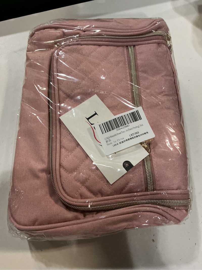 Condition photo showing Good Condition for luxja wearable breast pump bag (with a waterproof mat) compatible with momcozy, willow and elvie breast pump, carrying case for wearable breast pump and extra parts (patent pending), pink