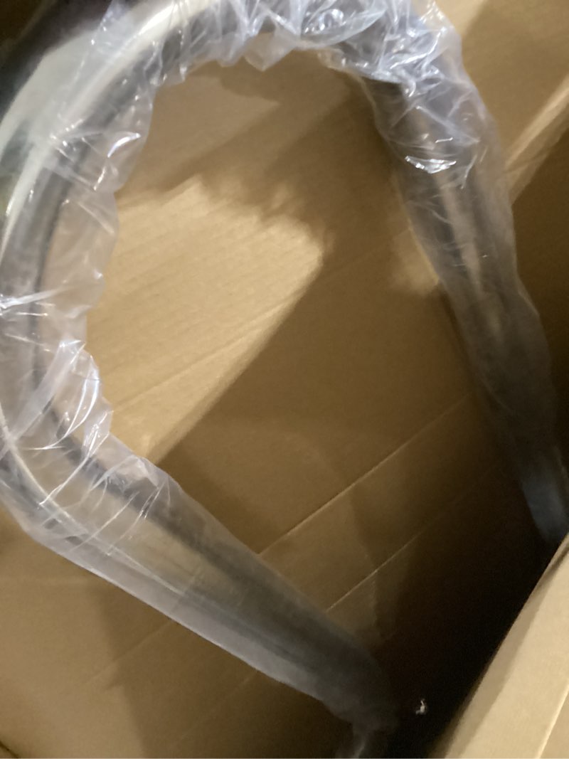 Condition photo showing Good Condition for pool handrail 47x 30, stainless steel swimming pool hand rail pool stair rail above ground with base cover silver rustproof swimming pool accessories for indoor/outdoor pools, sp-3002