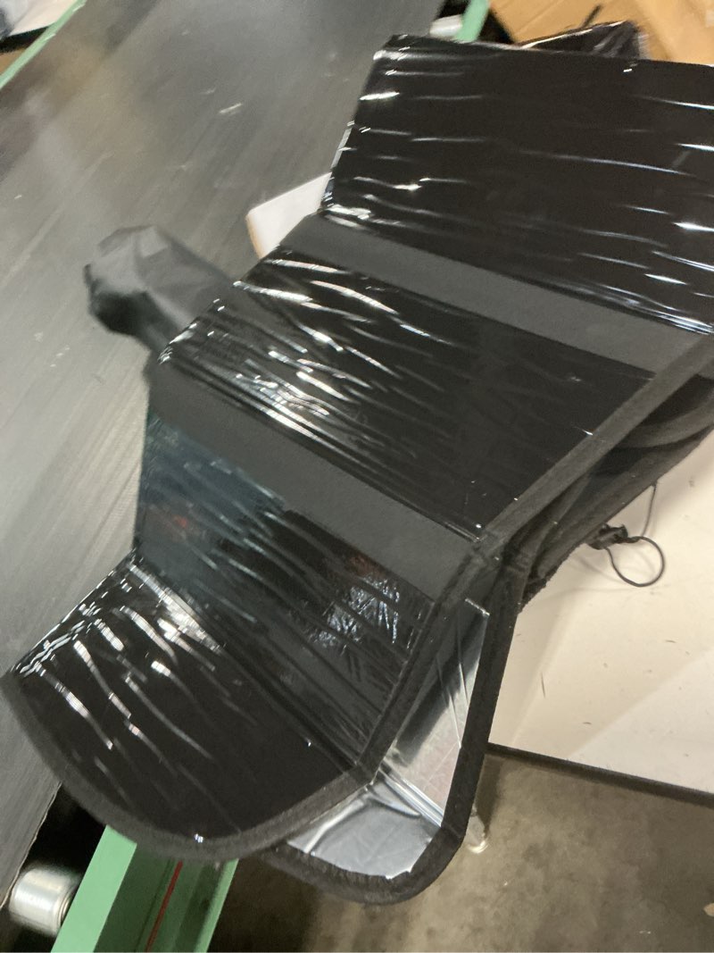Condition photo showing As Is for econour accordion car windshield sun shade | car sun visor to protect harmful uv rays | foldable automotive windshield sunshades | window sun blocker to keep your vehicle cool & comfort - 58" x 28" large