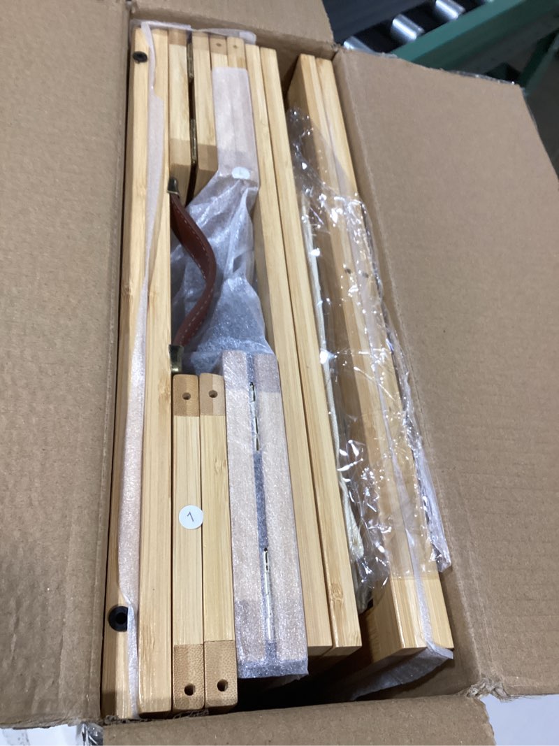 Condition photo showing Good Condition for efluky 2-Pack Bamboo Under Bed Storage Containers with Wheels, Under Bed Clothes Storage Basket with Large Dust Bag, Rolling UnderBed Storage for Bedroom, Dorm and Basement, Nature Nature 23.6''L x 16.54''W x 7.5''H