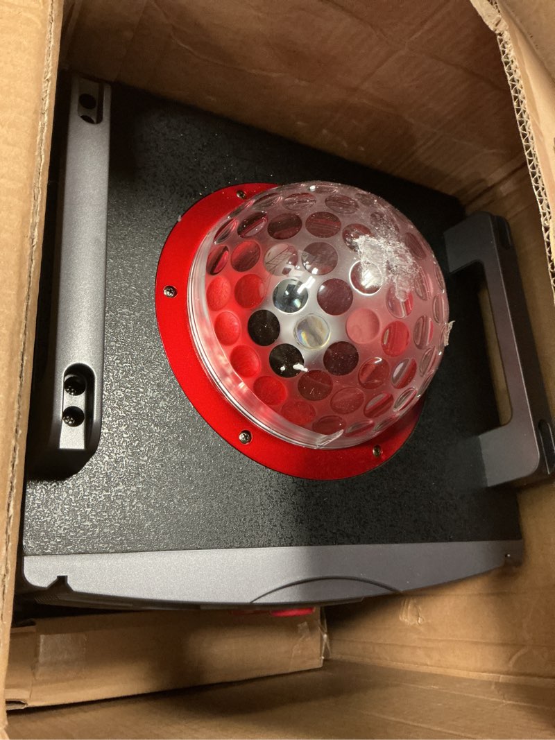 Condition photo showing As Is for pyle portable bluetooth pa speaker system - 2000w active powered outdoor bluetooth speaker portable pa system w/ microphone in, party lights, usb sd card reader, aux/rca/fm radio, wheels - psufm1043bt