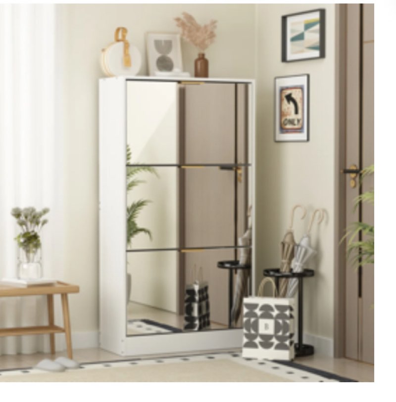 (Similar to stock photo)   18 Pair Shoe Storage Cabinet 6 tier