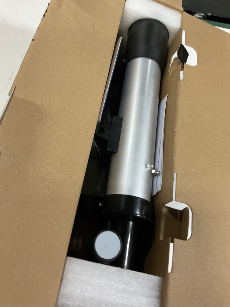 Condition photo showing New/Like New for telescope for kids 50mm 100x magnification beginner silver telescopio with tripod, 2 eyepieces, finder scope set, stem educational astronomy chritstmas gift for boys & girls ages 6-12