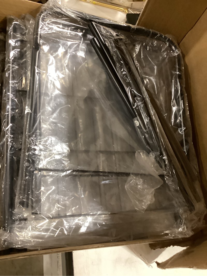 Condition photo showing Good Condition for linzinar shoe rack 3 tier long metal shoe organizer for closet entryway black 3-tier black