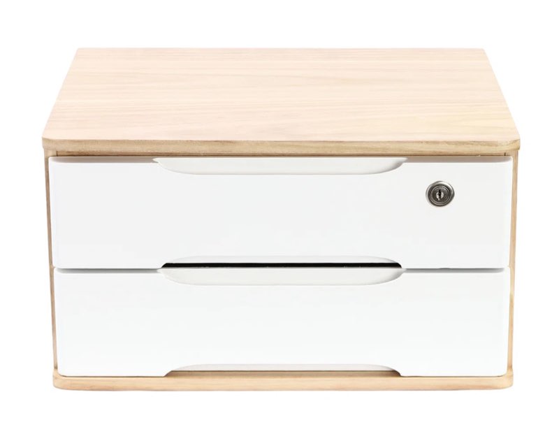Keedie Solid Wood Stackable Desk Organizer INCOMPLETE 