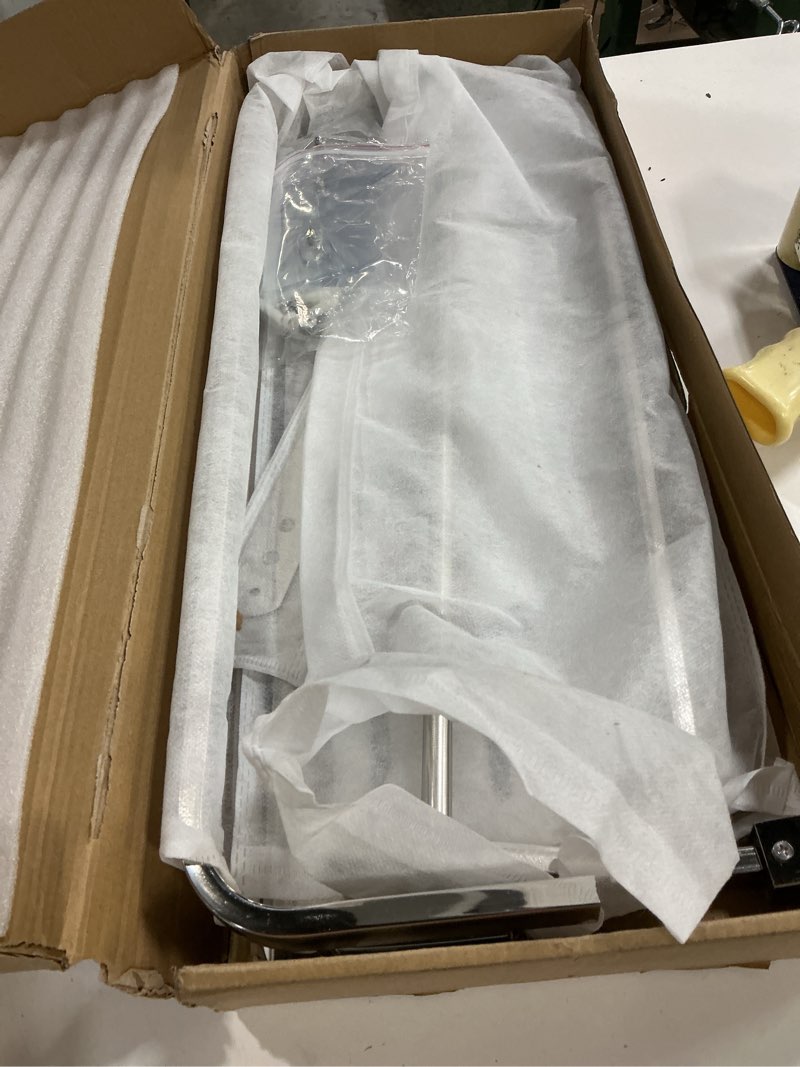 Condition photo showing New/Like New for 22.8inch towel rack for bathroom and lavatory towel hanger with wall mount towel bars 304 stainless steel no drill (collapsible towel rack with bathroom organize shower shelves)