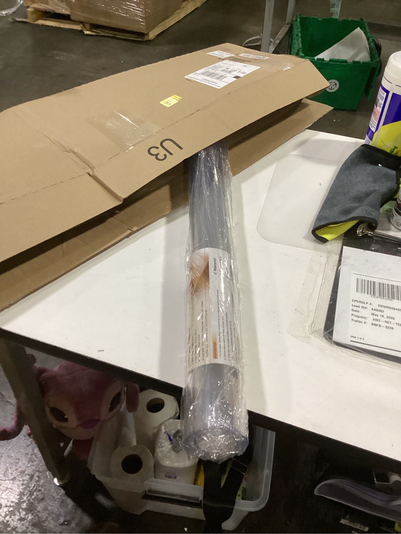 Condition photo showing New/Like New for lovepads clear table cover protector 36 x 60 inch, 1.5mm thick plastic table cover, table protector for dining room table, waterproof vinyl tablecloth table pad mat for kitchen, dresser, writing desk 36" x 60" (rectangular) clear 1.5mm