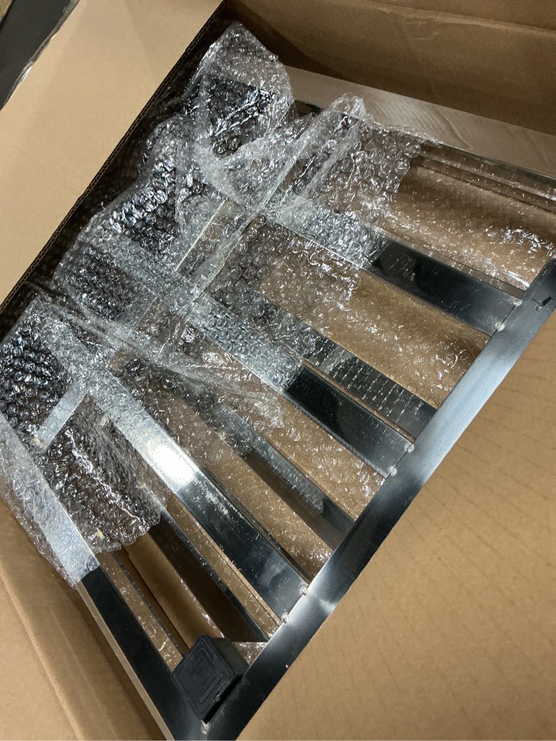 Condition photo showing Good Condition for 2 pack dunnage rack 23.6" long x 15.8" wide, 4" height stainless steel dunnage rack 1000 lbs capacity storage commercial food service storage in restaurant kitchens shop 2 23.6" long x 15.8" wide