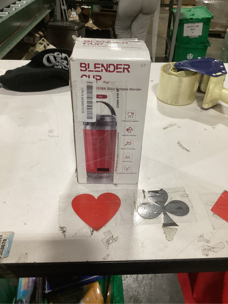 Condition photo showing Good Condition for 18oz Blender Cup Replacement compatible with Ninja Blast Portable Blender BC151BK, Upgraded 180° Fli