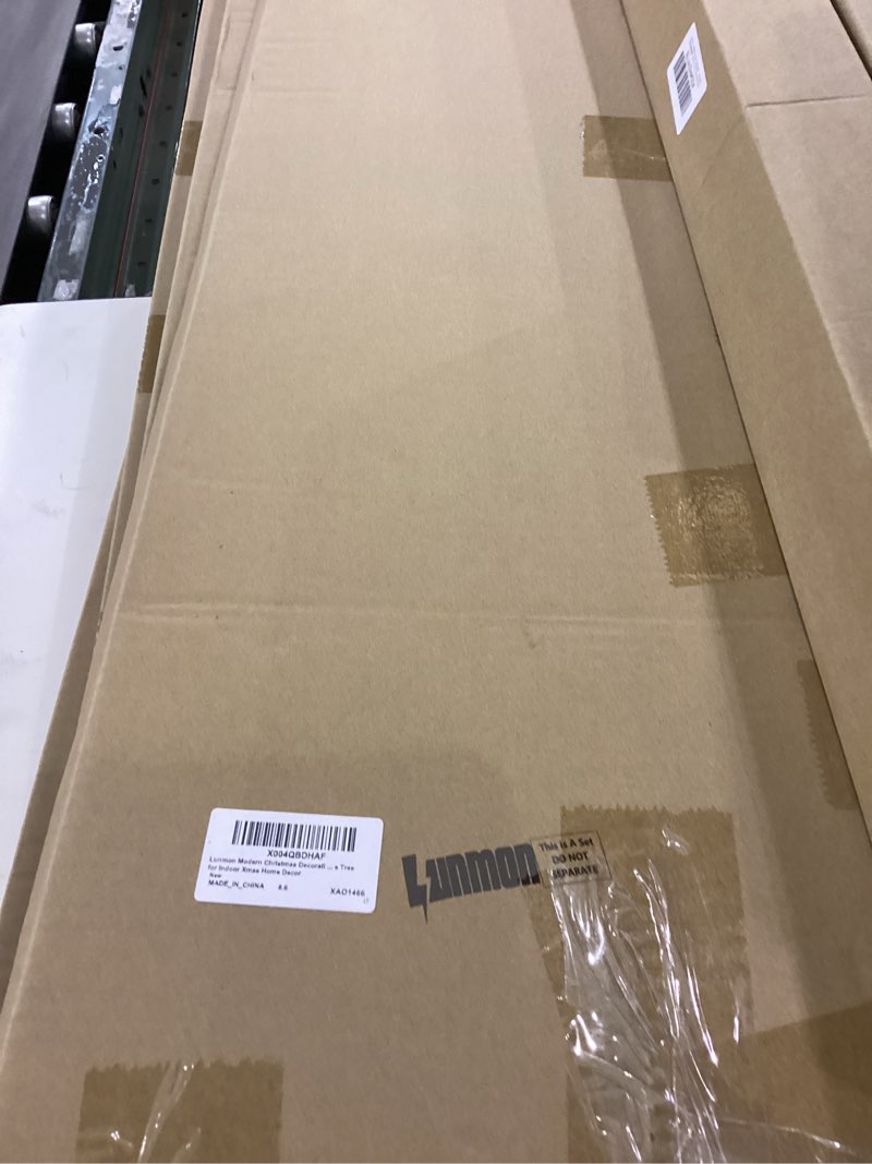 Lunmon Modern Christmas Decorations 3 Ft Honeycomb Paper Christmas Trees with Gold Powder Boho Large