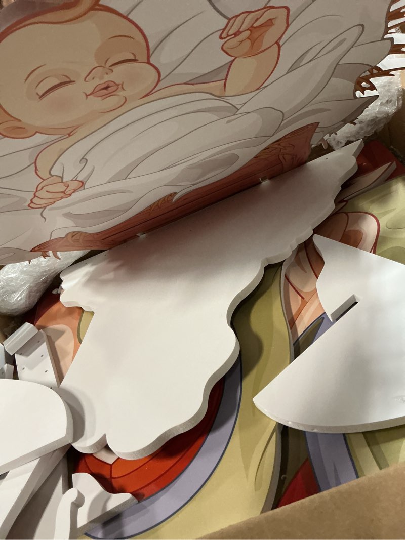 Condition photo showing Good Condition for Zonon 3 Pcs Large Christmas Nativity Scene Outdoor 47" Holy Family Yard Decorations with Stakes PVC Water Resistant Weatherproof Sturdy Christian Nativity Signs for Yard Lawn Garden Decor(Classic)