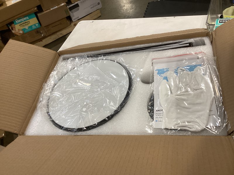 Condition photo showing Good Condition for akofun ceiling fans with lights and remote, 44" low profile ceiling fan with light, app, 6 speed, dimmable, dc motor, quiet, timer, flush mount modern led ceiling fan for bedroom living room, black black 44 inch