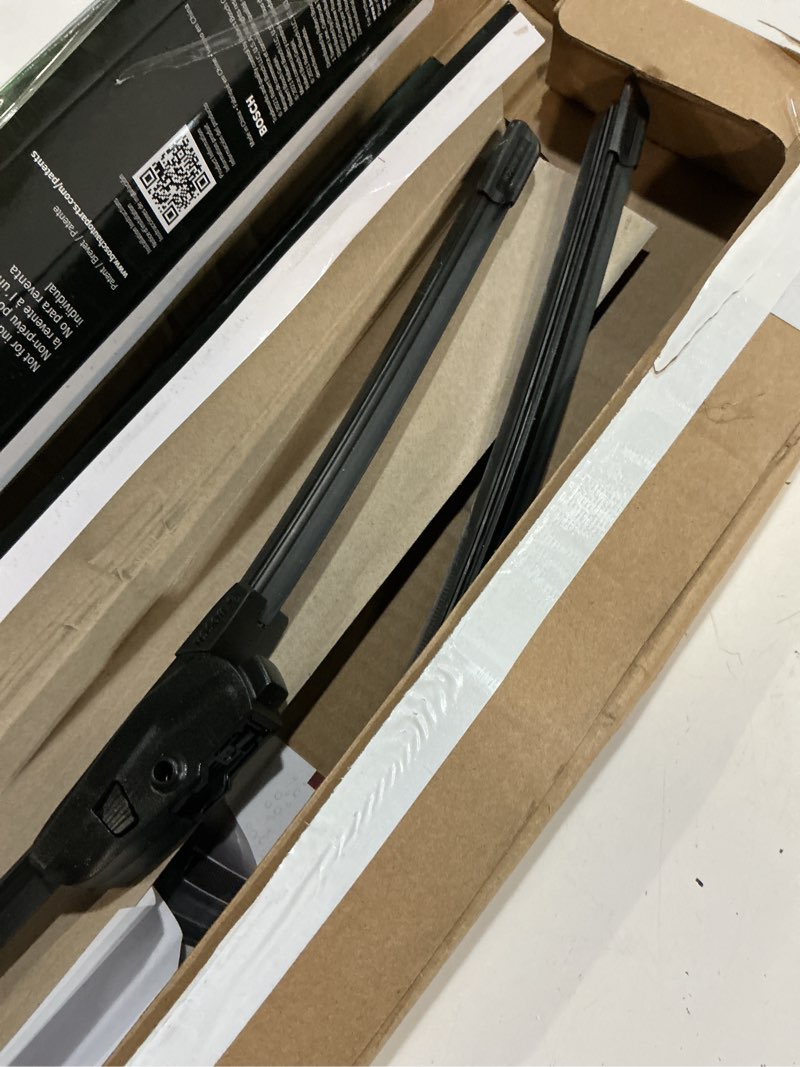 Condition photo showing As Is for bosch b36010 360 complete vehicle wiper blade replacement - includes front beam blades (pair) + rear wiper blade (1) - 24"/18"/14" front (24" & 18") + rear (14") 360 combo pack (front + rear)