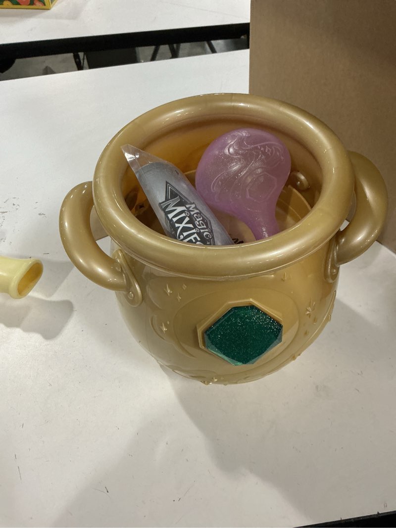 Condition photo showing As Is for ((Incomplete))Magic Mixies - Magical Real Misting Gold Cauldron with 8 Inch Non-Electronic Plush Toy. Follow The Spell Book Add The Magic Ingredients. Who Will You Magically Create? Blue Non-Electronic Plush