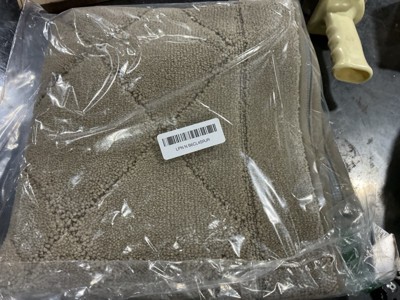 Condition photo showing Good Condition for beqhause dirt trapper door mat 24" x 36", doormat non-slip entryway rugs washable, dog door mat stain resistant and absorbent welcome floor mat for front back door, mud wet shoes & paws, beige beige 24" x 36" (rectangular)