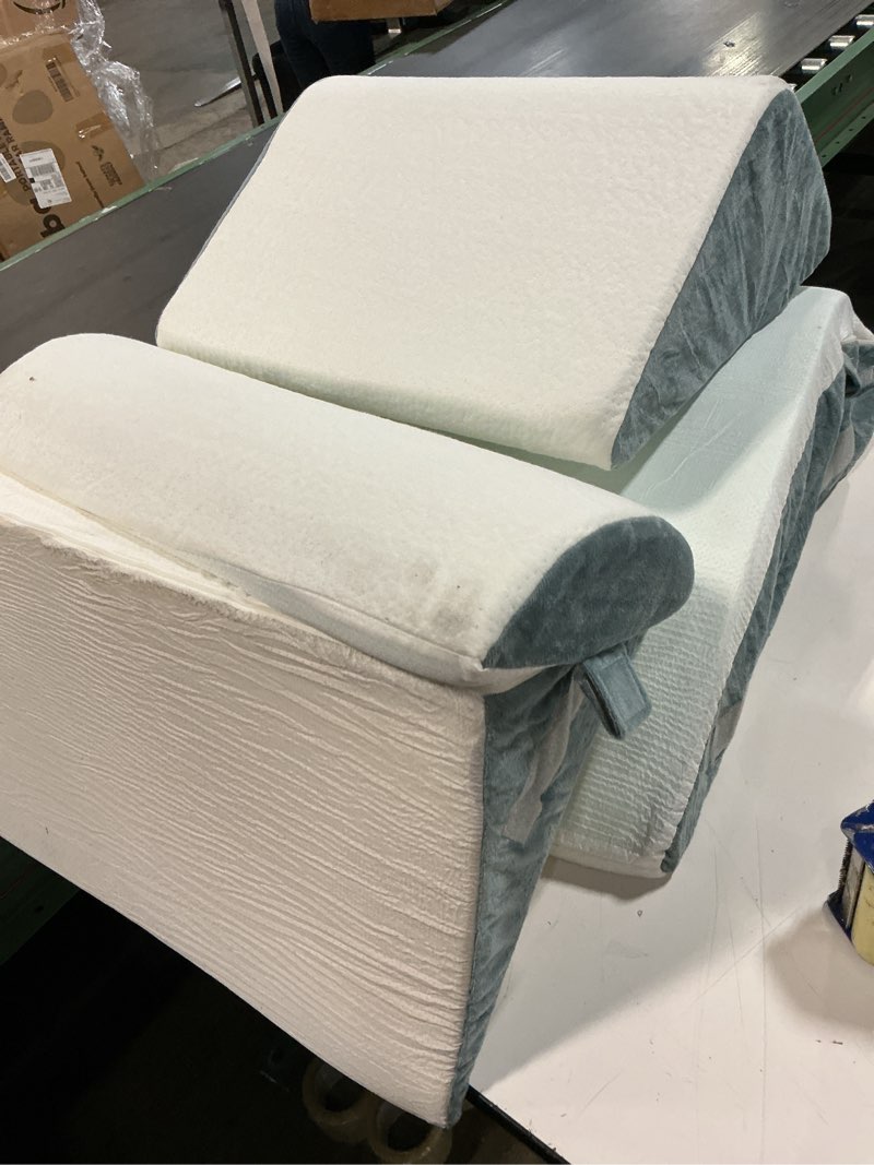 Condition photo showing As Is for  Dyonery 4-piece sleep memory foam wedge-shaped positioning pillow pad, adjustable leg, back and arm support, sitting and standing rest pillow