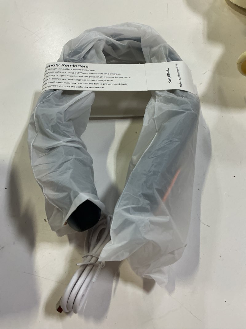 Condition photo showing New/Like New for sweetfull portable neck fan 360° cooling bladeless personal fan | no hair twisting - 4000mah usb rechargeable wearable fan for travel, birthday gifts for men, women, mom, and dad
