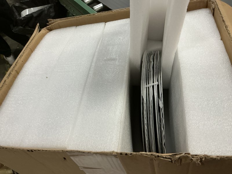 Condition photo showing Good Condition for 50 Silver Charger Plates Bulk, 13" Round Beaded Decorative Dinner Chargers for Wedding, Holiday, Baby Shower, Event Decoration (Silver) Silver 50 Pcs