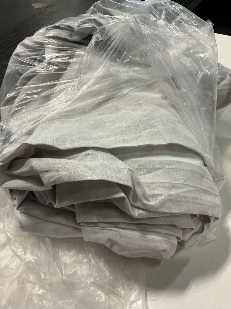 Condition photo showing Good Condition for european linen curtain - single panel, 96x120, cloud