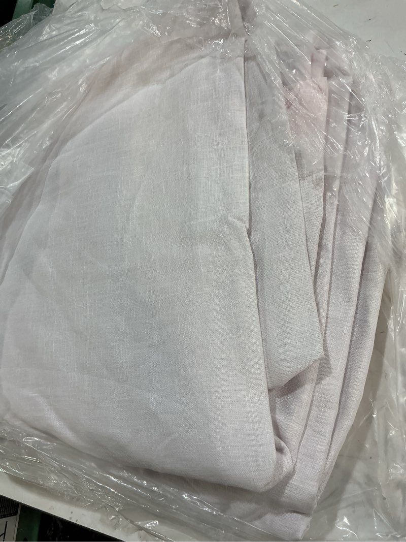 Condition photo showing New/Like New for european linen true blackout curtain - single panel, 96x96, vintage blush