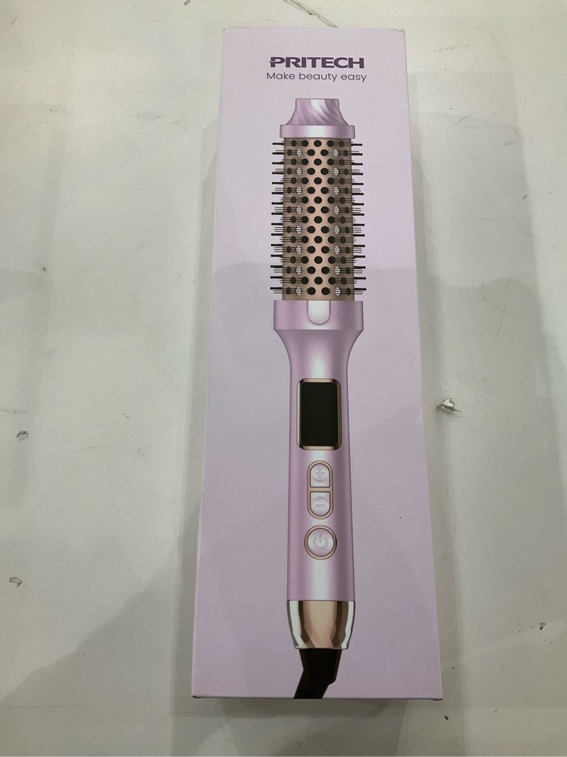 Condition photo showing New/Like New for PRITECH Thermal Brush 1.5 inch, Heated Round Brush Creates Blowout Look, Ionic Curling Iron Brush with Adjustable Temperature, Dual Voltage Hair Styling Tool (Pink Gold)