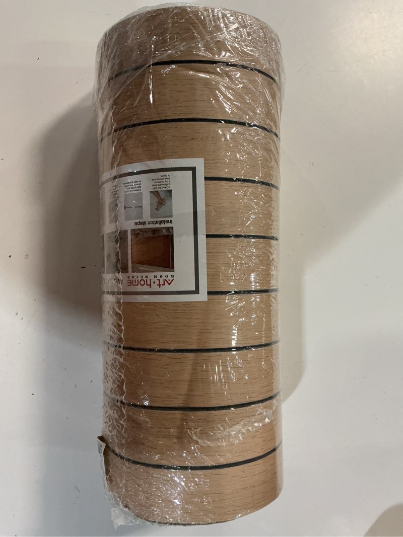 Condition photo showing New/Like New for arthome peel and stick slat wall panels 15.7 "x240,self-adhesive pvc wood grain wallpaper panel,3d thick faux soundproof backsplash accent wall tile for walls & furniture (oak- coverage 26 sq.ft) 15.7" x 240" oak