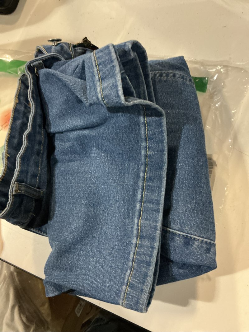 Condition photo showing Good Condition for eddoyee bermuda shorts for women long knee length jean shorts denim stretchy cotton jorts with pockets casual relaxed fit small a robin blue denim
