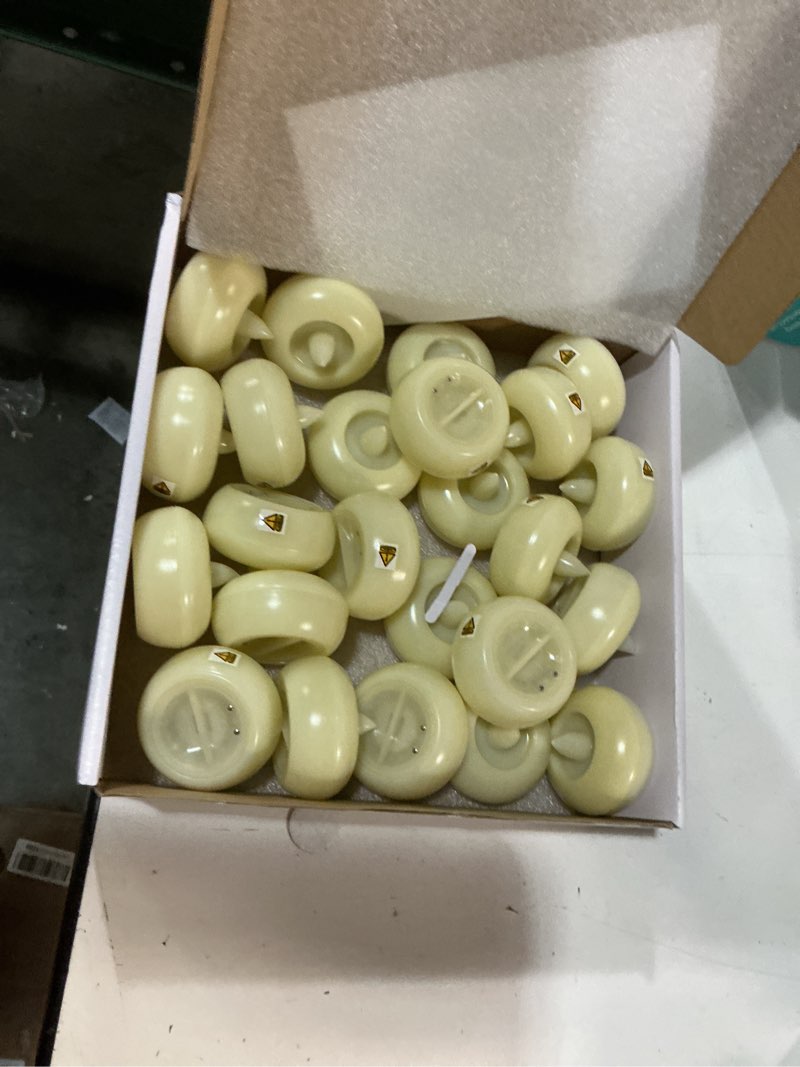 Condition photo showing Good Condition for Homemory 24 Pack 2” Flameless Led Floating Candles, 200 Hour Battery Operated Flickering Waterproof Tealights for Cylinder Vases, Centerpieces at Wedding, Party, Pool, Holiday (Ivory Base) Ivory, 24Pack