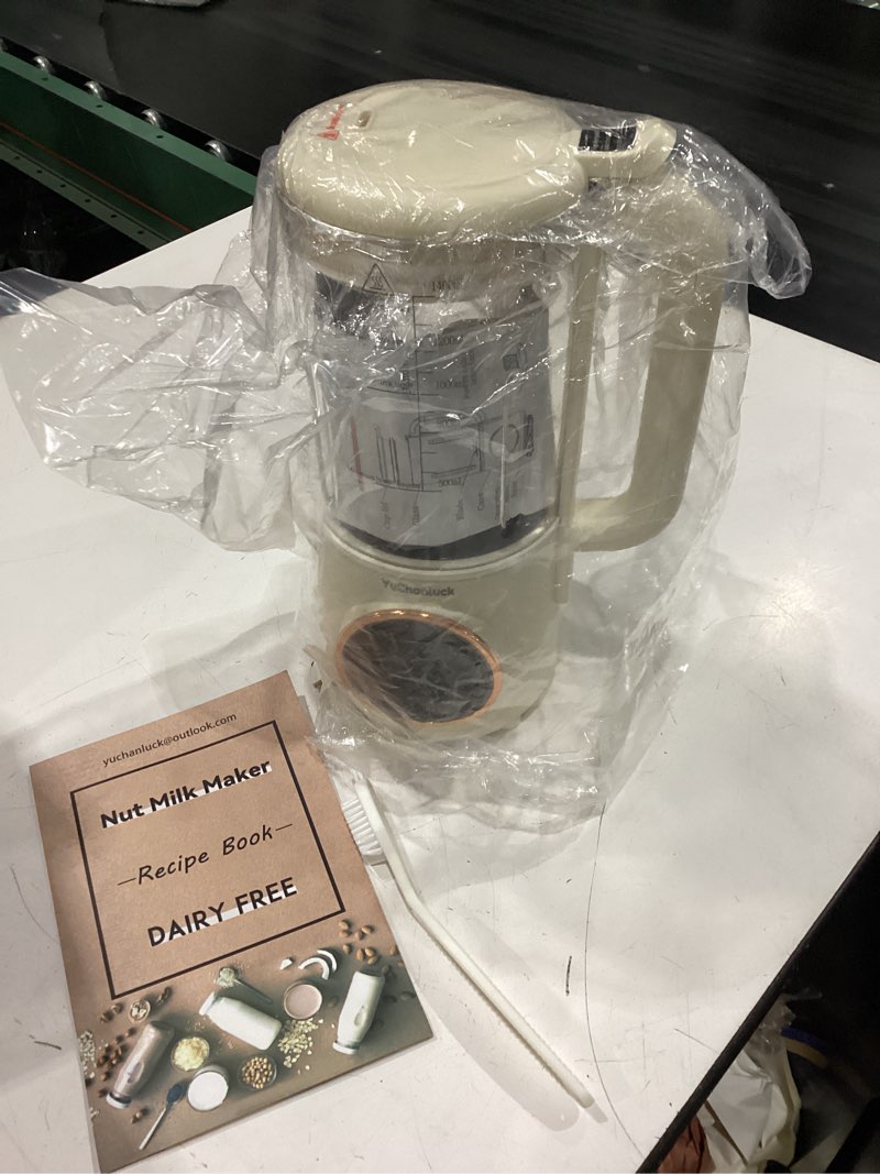 Condition photo showing New/Like New for nut milk maker 47oz,homemade soy milk,almond milk,plant based milks,oat milk,coconut,baby food,electric bean and nut milk machine with delay start/24 hours timer/keep warm/self-cleaning/boil water