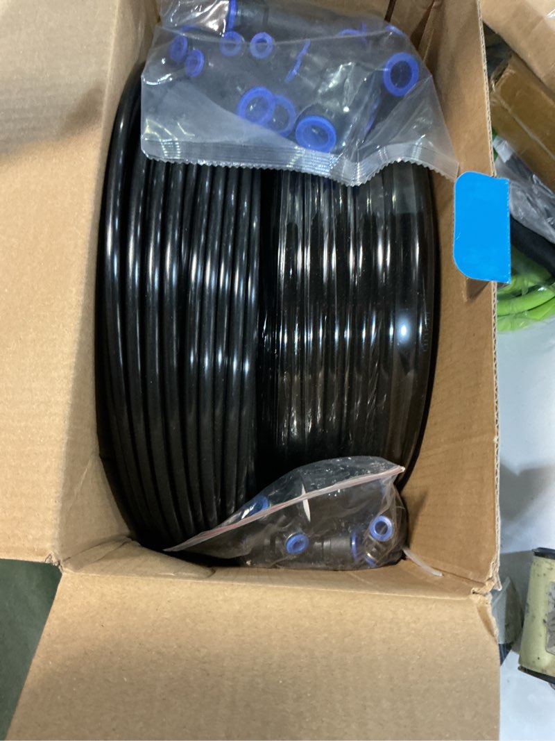 Condition photo showing Good Condition for 240ft drip irrigation system for garden: 1/2" quick connect pe tubing automatic water sprinkler kit adjustable misting part 1/4" watering hose for outdoor raised bed plants flower yard greenhouse