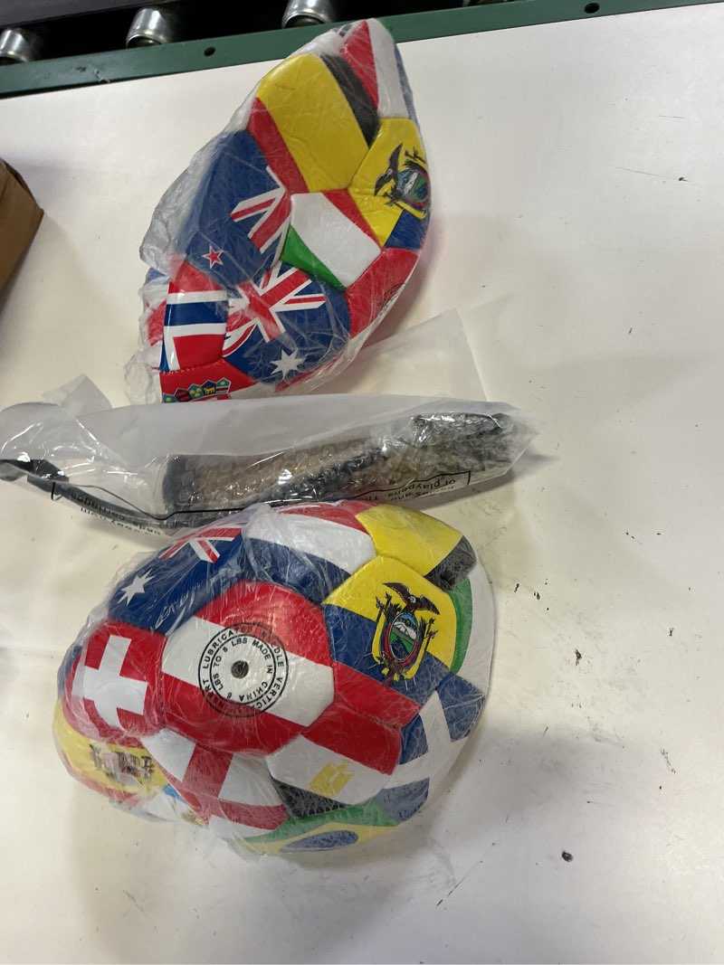 Condition photo showing Good Condition for civaner world flag soccer ball country flags 2026 training ball international multi country design with pump needle and storage bag for team practice club soccer fan birthday gifts size 4 2